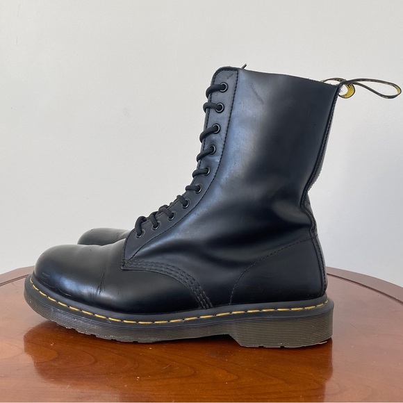 Dr. Martens Other - Dr. Martens 1490 Black Smooth Leather Lace Up Combat Boots | US 10